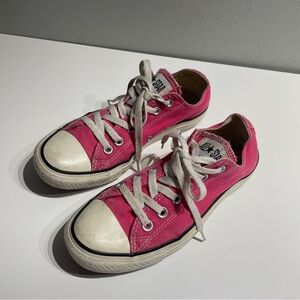 Converse Hot Pink 7 Low-Top Canvas Sneakers